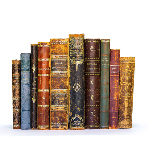 Vintage Books, Set of Mixed Antique Books, Book Scroll, Decorative Books,  Vintage Decor, Book Decor, Antique Decor 